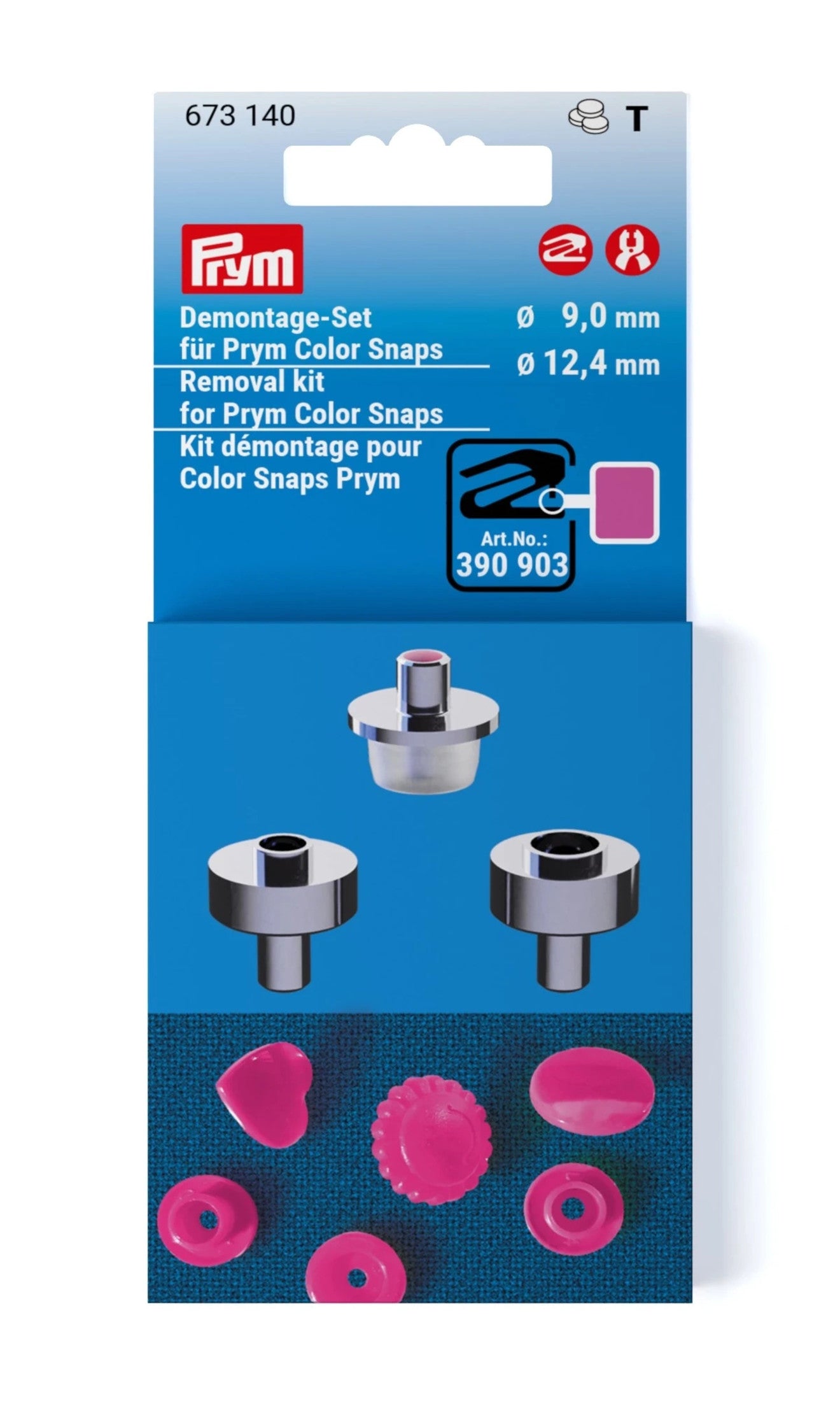 673140|Prym VARIO Tools set Color Snap removing kit 9-12.4 mm