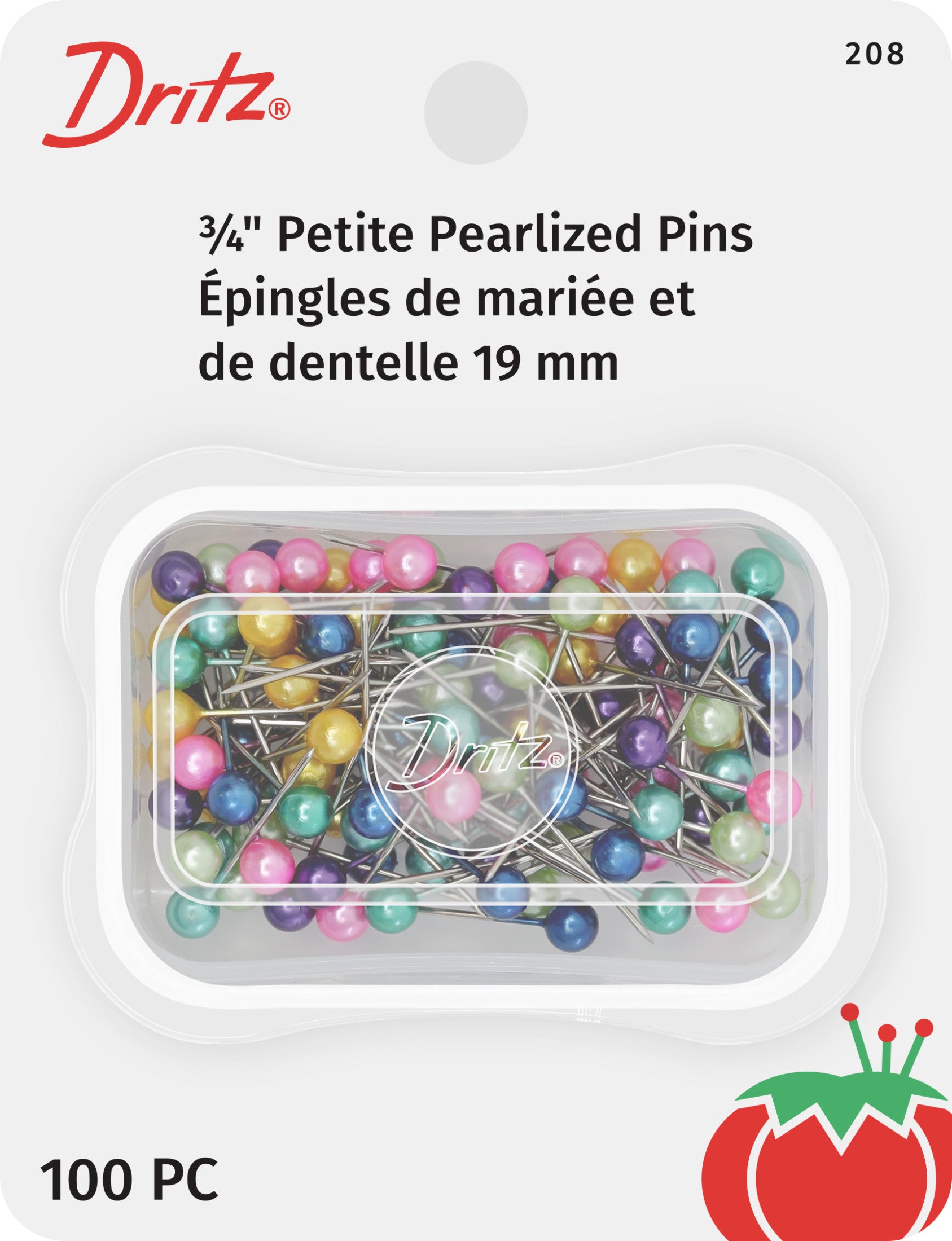 バイオリン 分数　3/4 Special hand made SIRENA Dritz 3/4 inch Petite Pearlized Pins, Assorted, 100 pc
