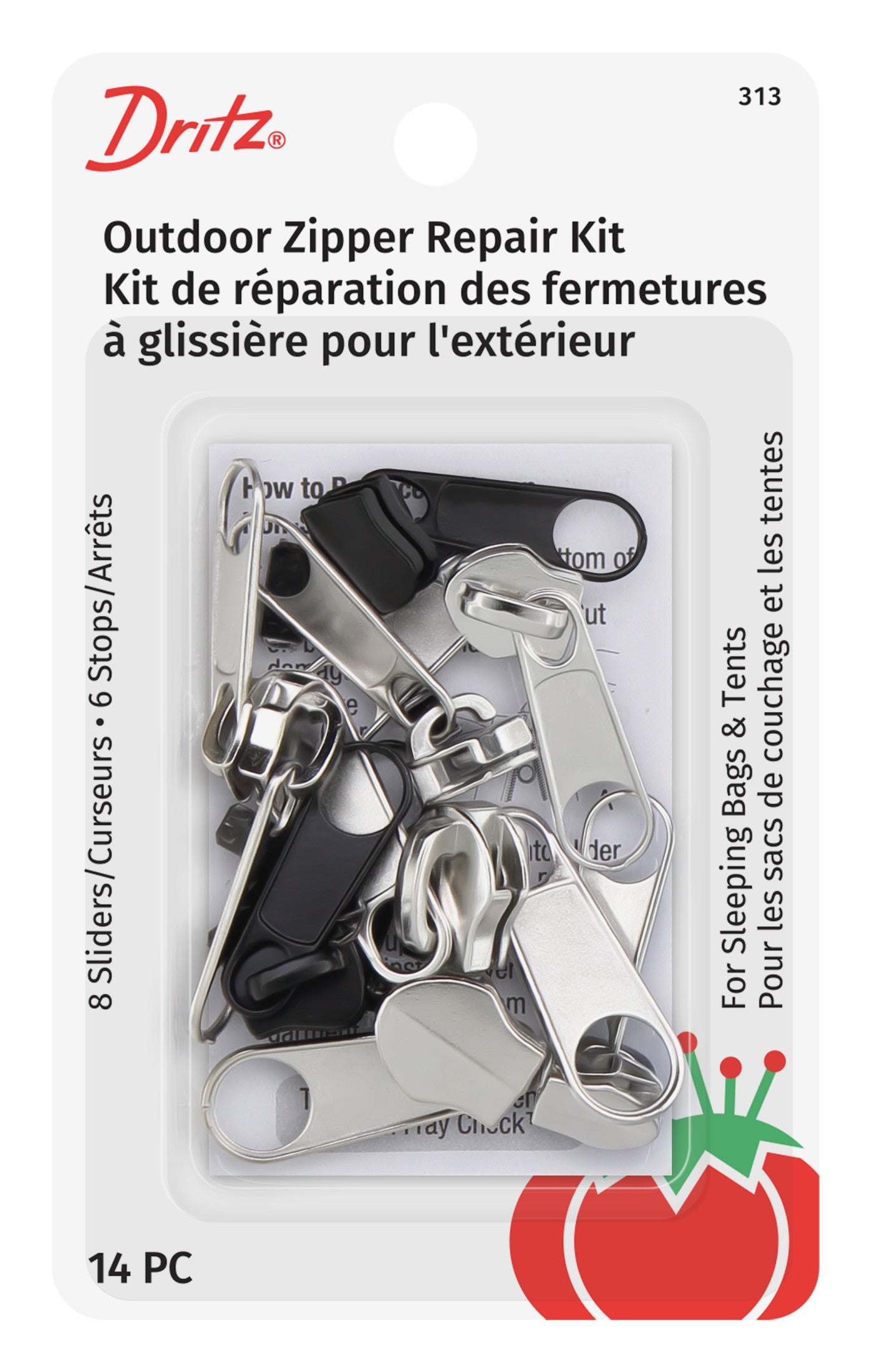 Dritz Outdoor Zipper Repair Kit, Assorted | Handicraft