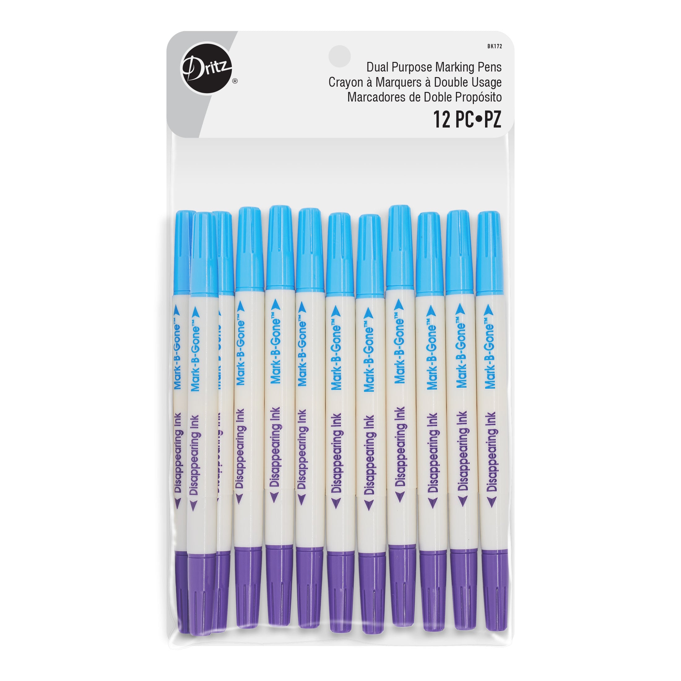 Dritz Dual Purpose Marking Pen - Blue & Purple