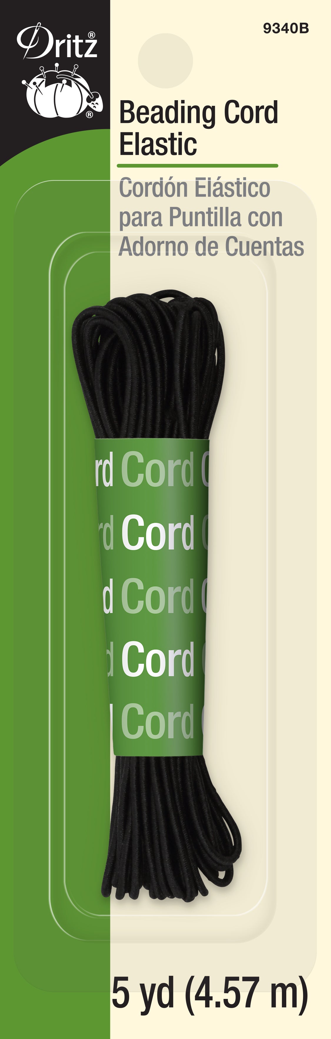 Dritz Black Elastic Beading Cord