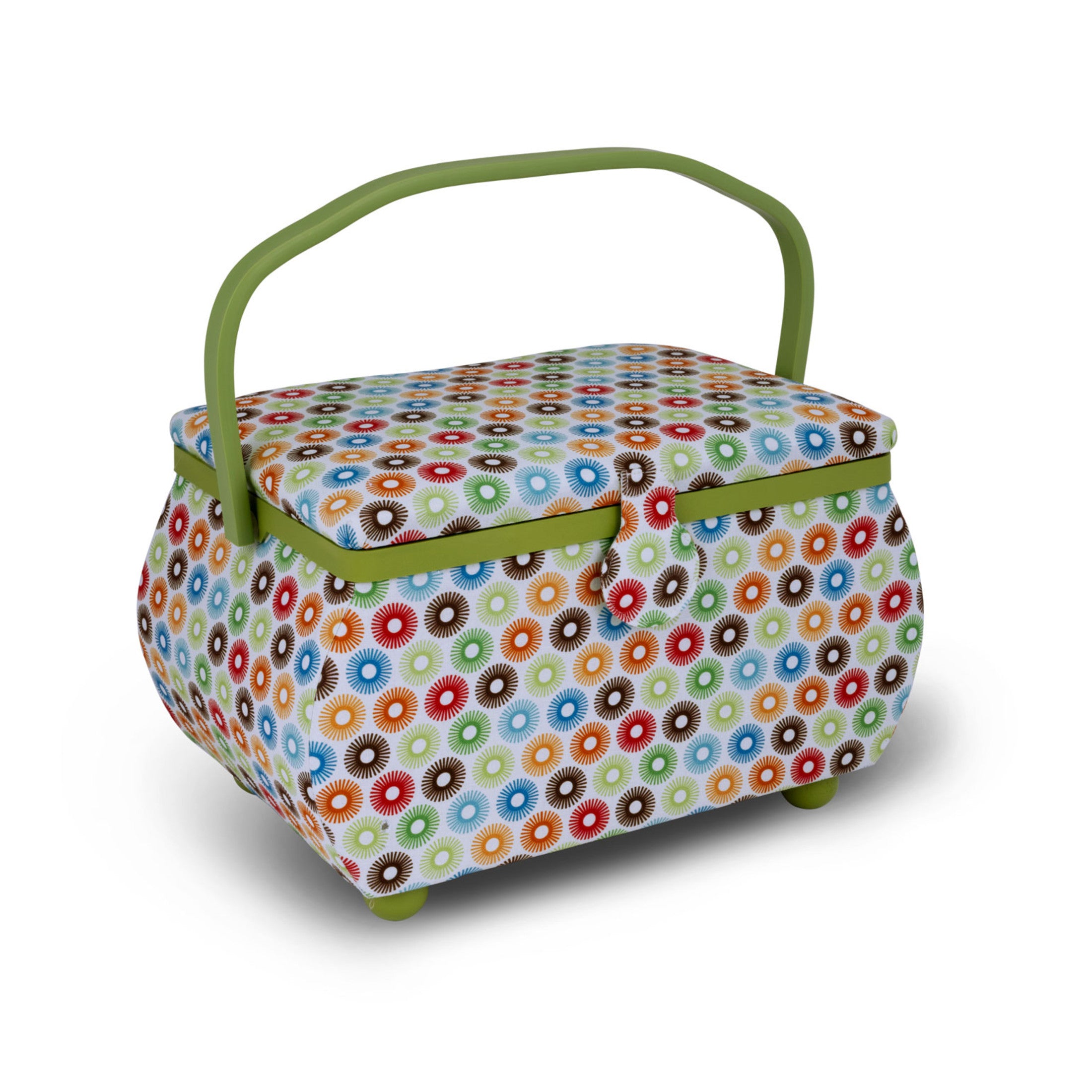 Dritz Large Rectangular Sewing Basket with Zippered Case