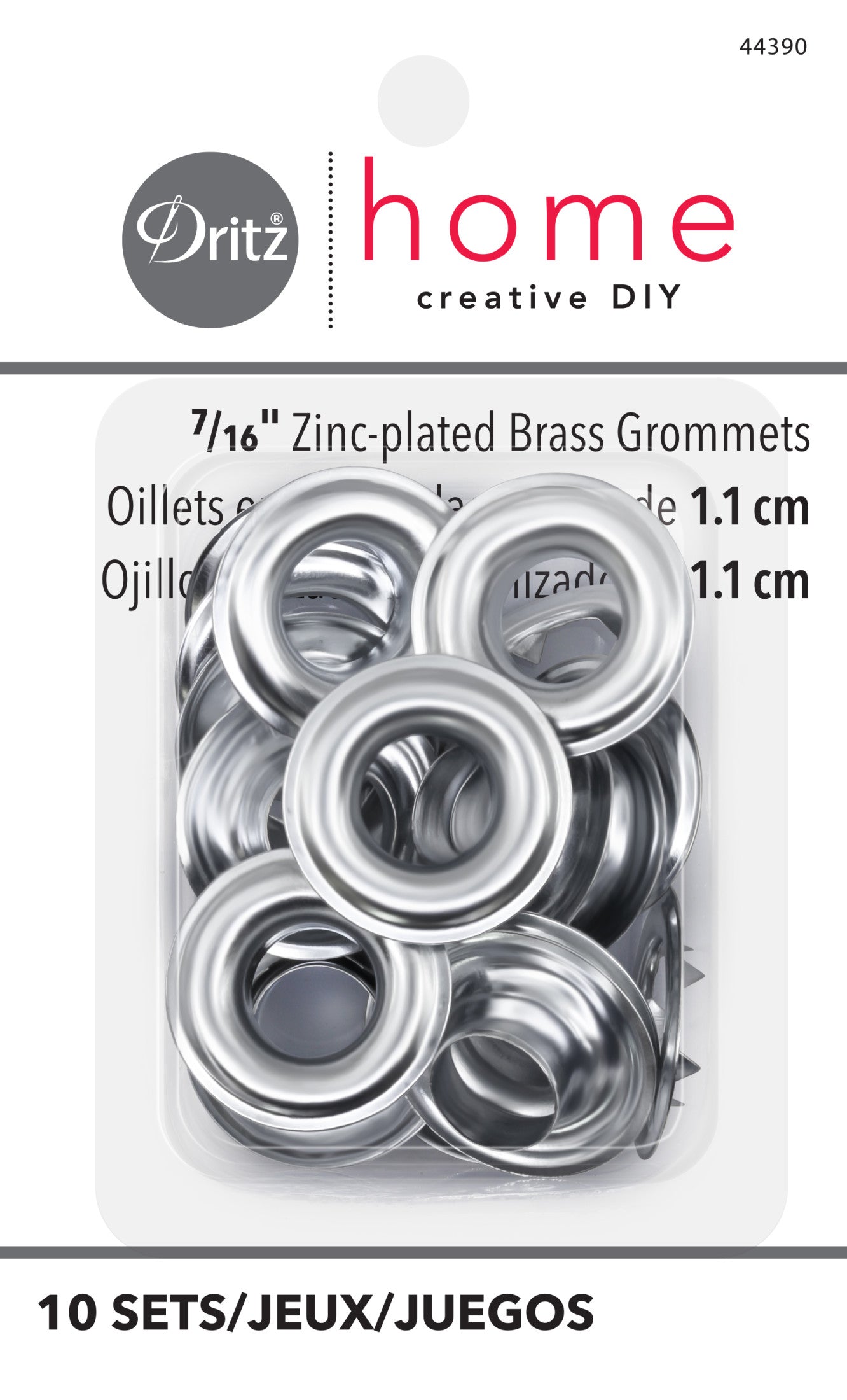 Dritz Home 7/16 Grommet Kit, Zinc-Plated Brass