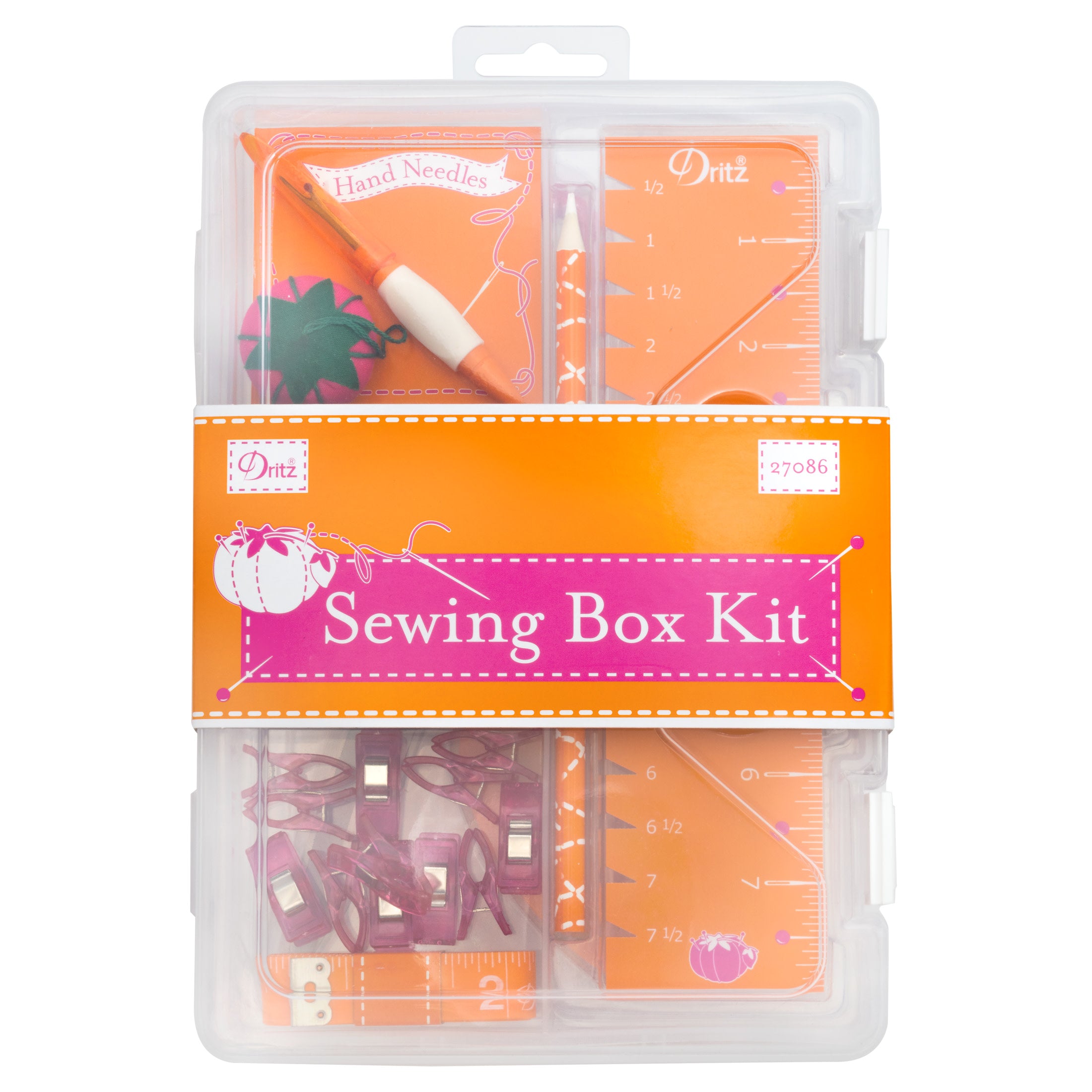 Dritz Essential Sewing Box Kit, Orange | Handicraft
