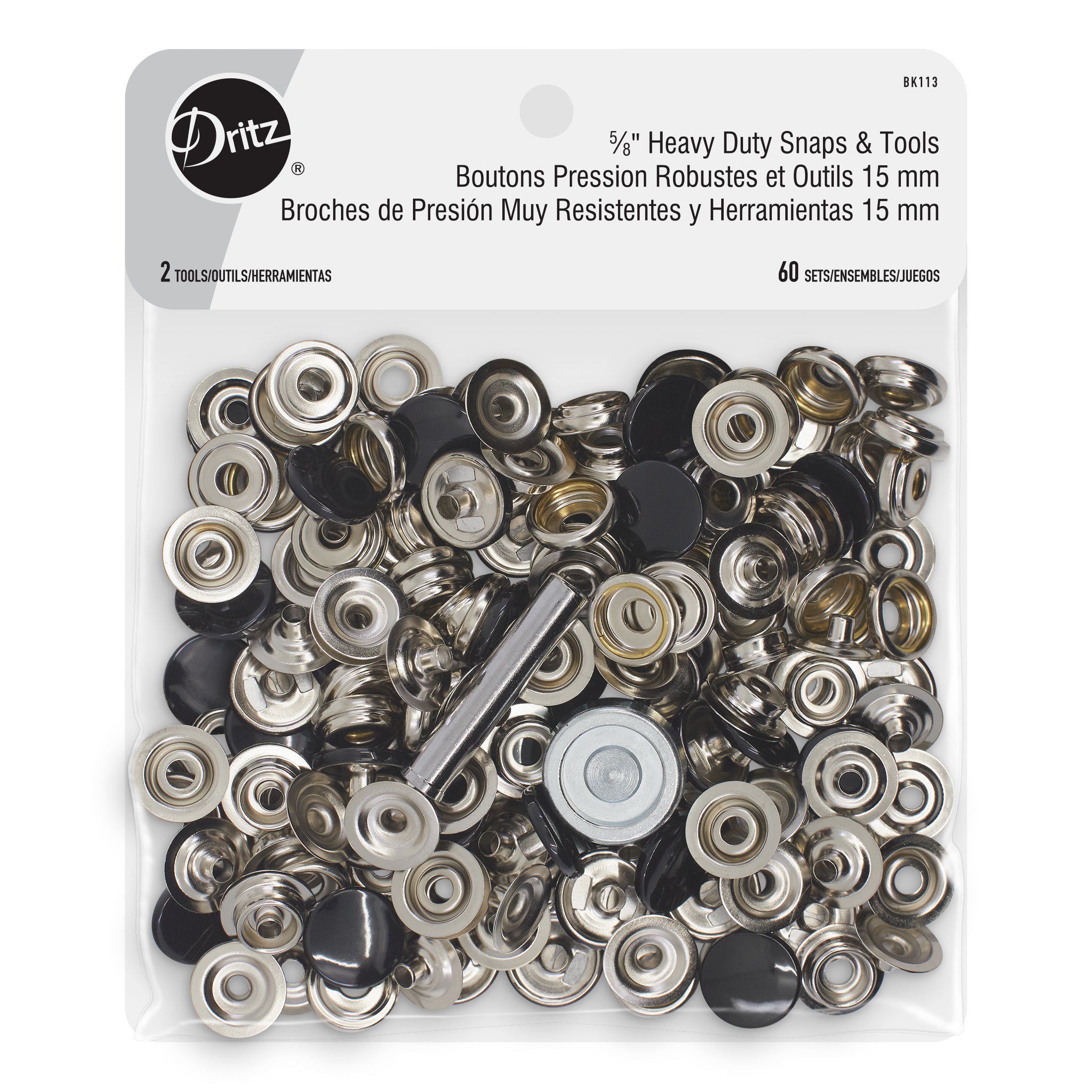 Dritz 1 inch D-Rings, Nickel, 24 pc