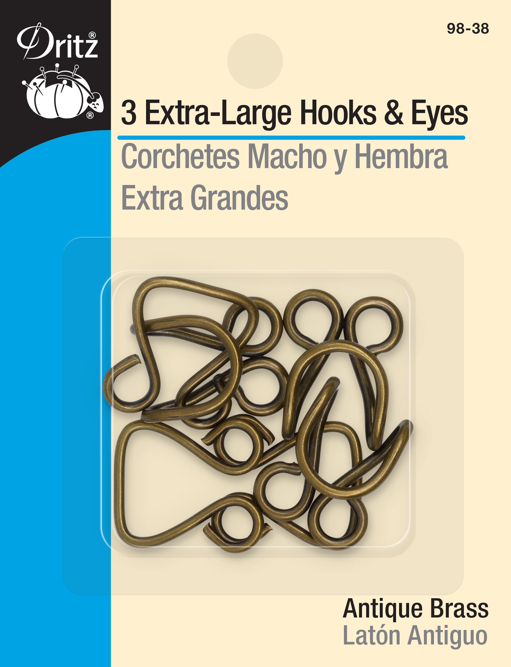 Dritz Extra-Large Hooks & Eyes, 3 Sets