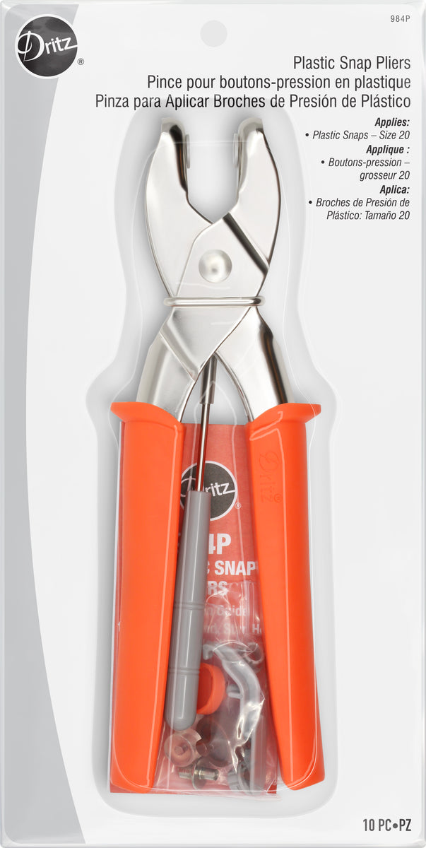Dritz Plastic Snap Pliers Size 20 Orange
