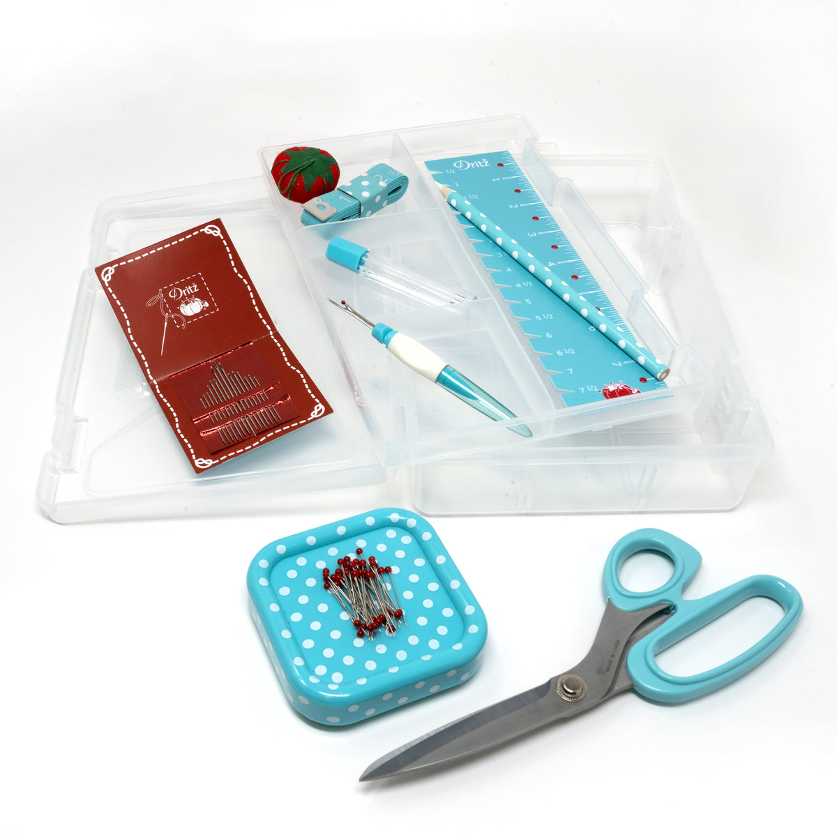 Dritz Essential Sewing Box Kit, Blue | Handicraft