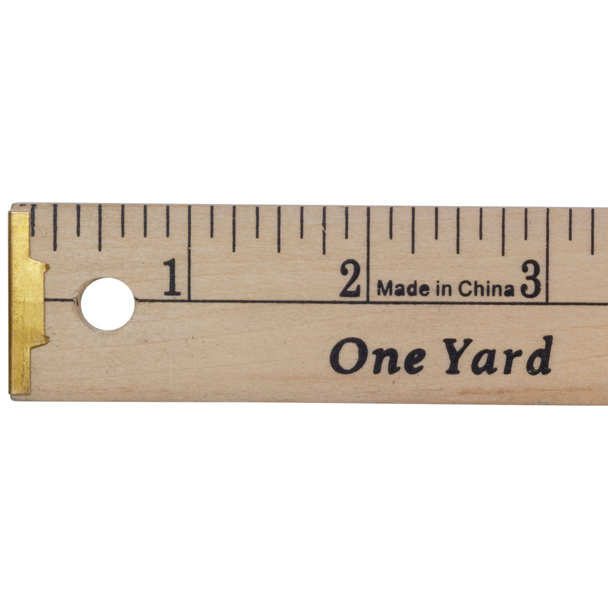  Dritz Wood Metal Tips Yardstick Ruler, 1/4 x 36-Inch