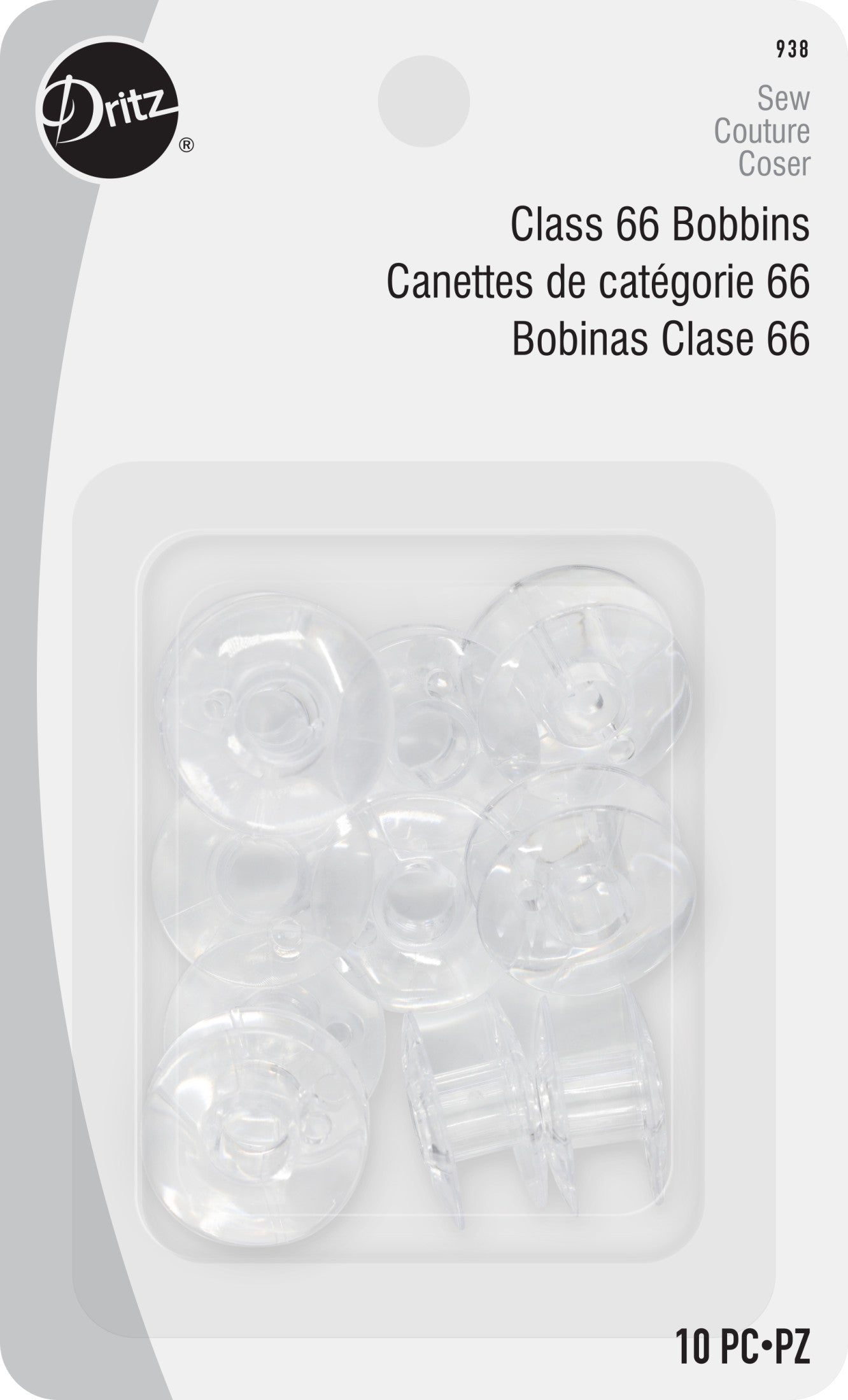 Singer Plastic Class 66 Bobbins - 4 count