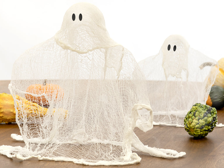Dritz cheesecloth ghost project