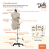 20022|Dritz My Double Designer Adjustable Dress Form, Medium