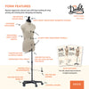 20020|Dritz My Double Designer Adjustable Dress Form, Petite