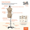 20021|Dritz My Double Designer Adjustable Dress Form, Small