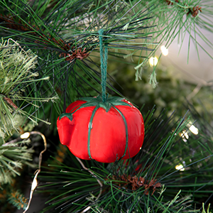 Tomato pin cushion ornament