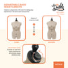 20022|Dritz My Double Designer Adjustable Dress Form, Medium