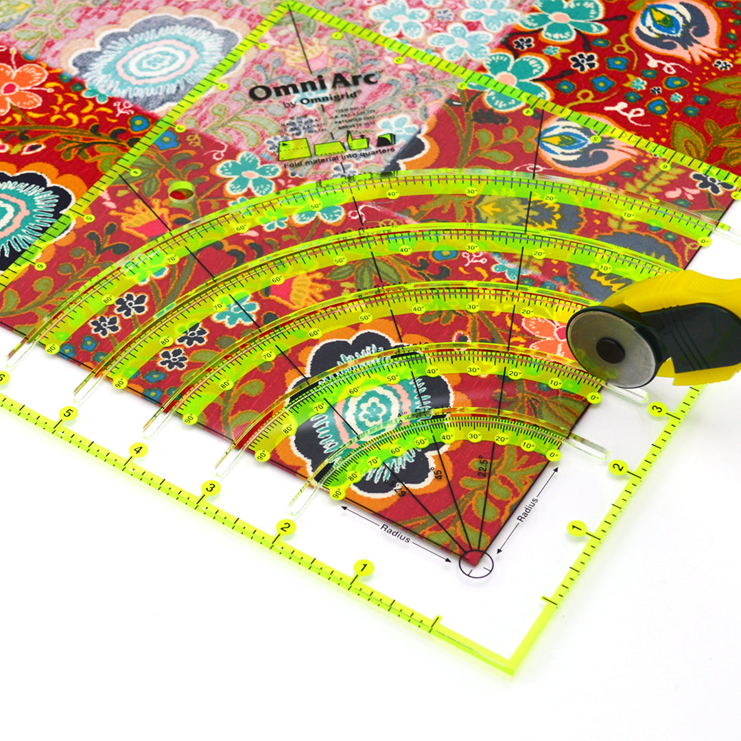R4C12|Omnigrid Non-Slip Circle Cutter Ruler