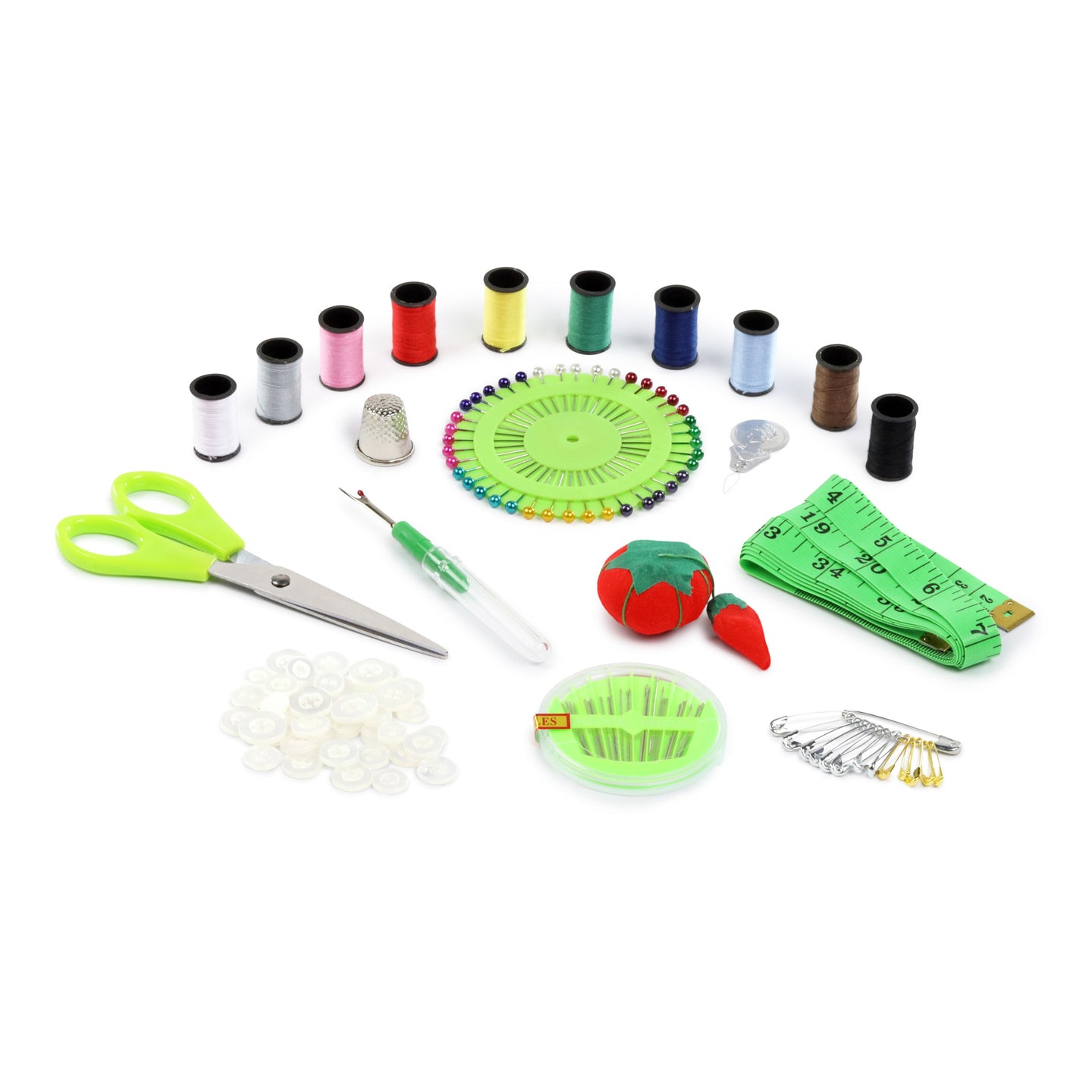 11069-Lime|Dritz Sew, Repair & Refashion Sewing Kit, Lime