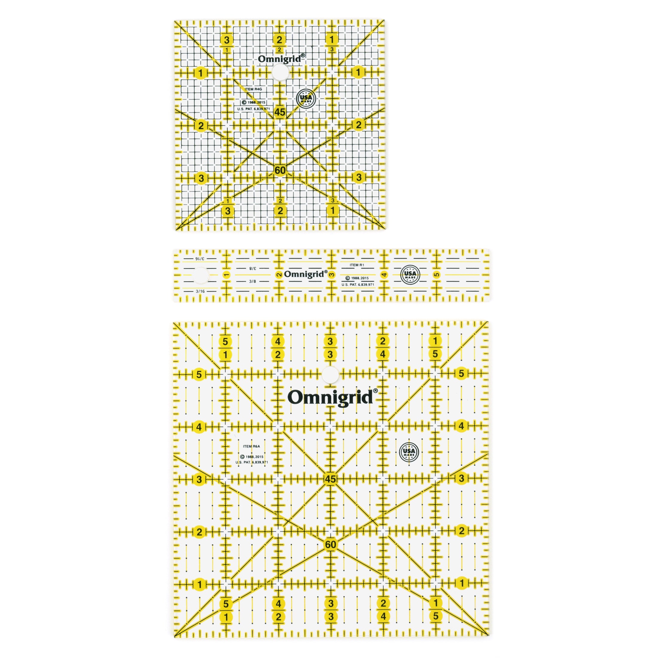 任天堂 - rulerwqb Omnigrid Ruler Value Pack (4 inch, 6 inch, 1 inchx6 inch