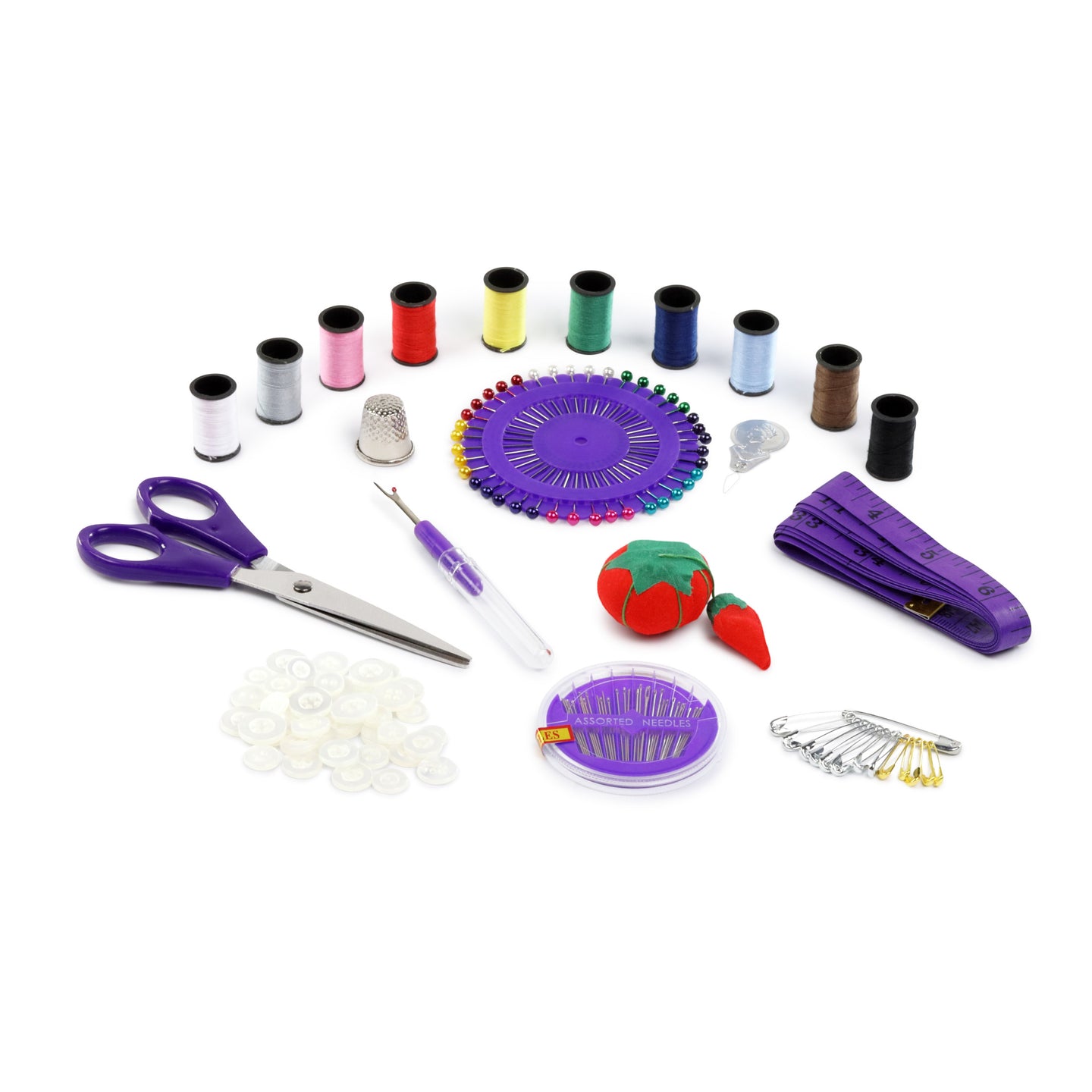 11069-Purple|Dritz Sew, Repair & Refashion Sewing Kit, Purple