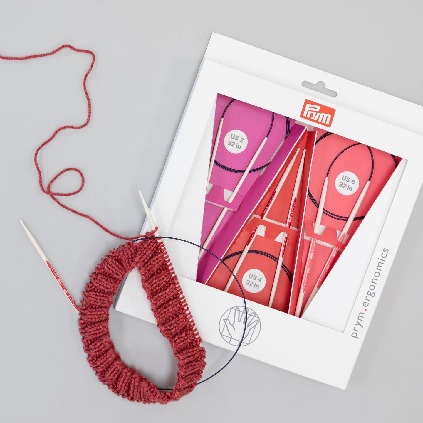 57181|Prym 32" Ergonomic Circular Knitting Needles Set